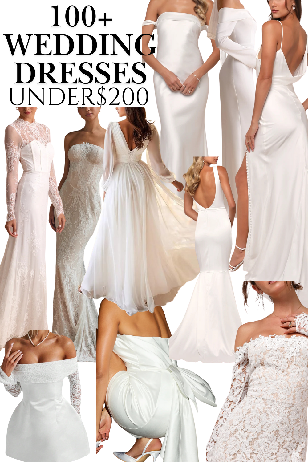 Over 100 Beautiful Wedding Dresses Under $200